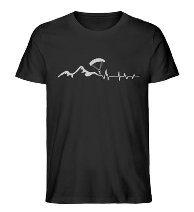 Herzschlag Paragleiter - Herren Organic T-Shirt berge Schwarz