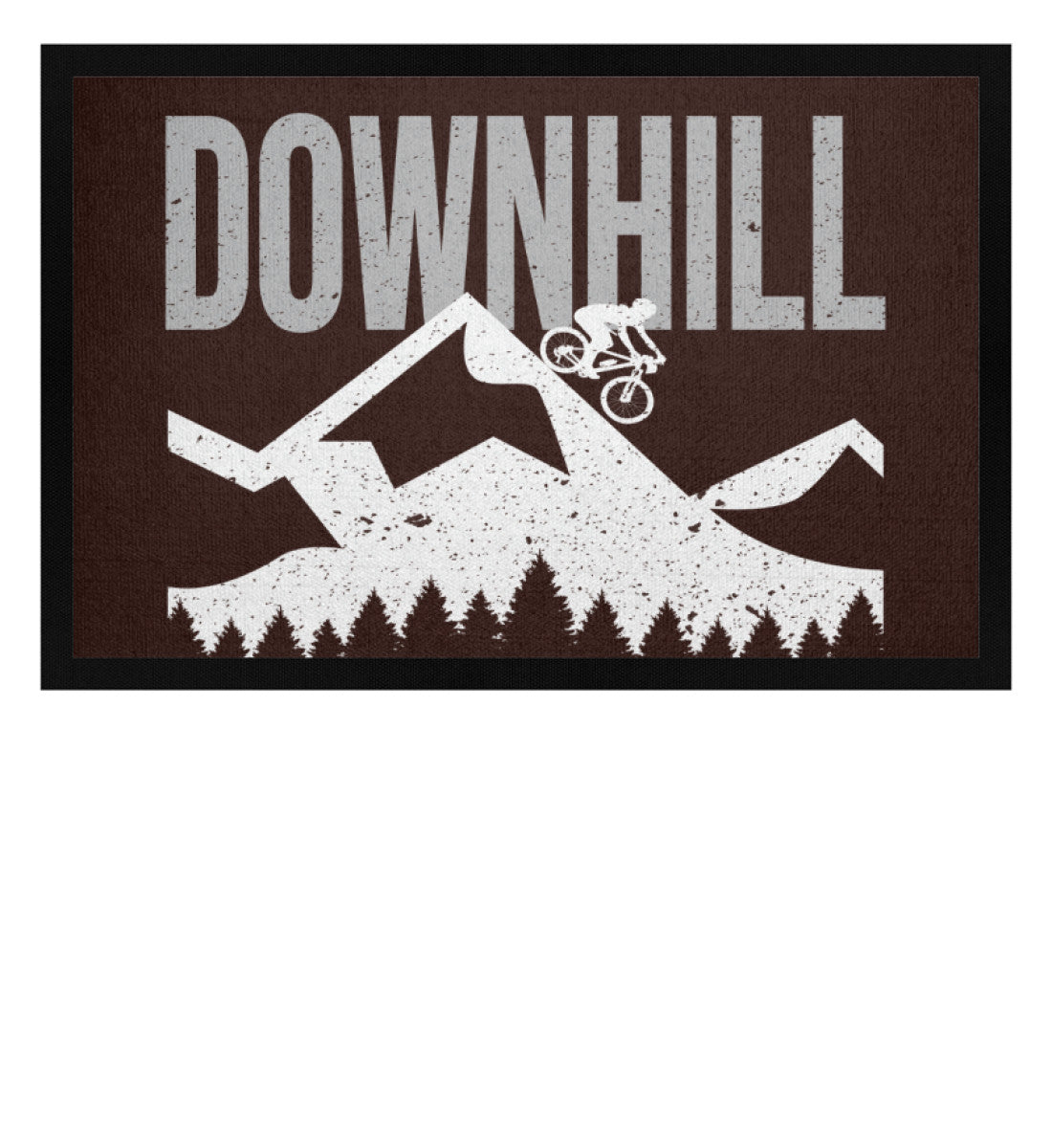 Downhill MTB - Fußmatte mit Gummirand mountainbike Braun