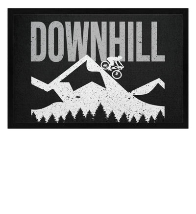 Downhill MTB - Fußmatte mit Gummirand mountainbike Schwarz