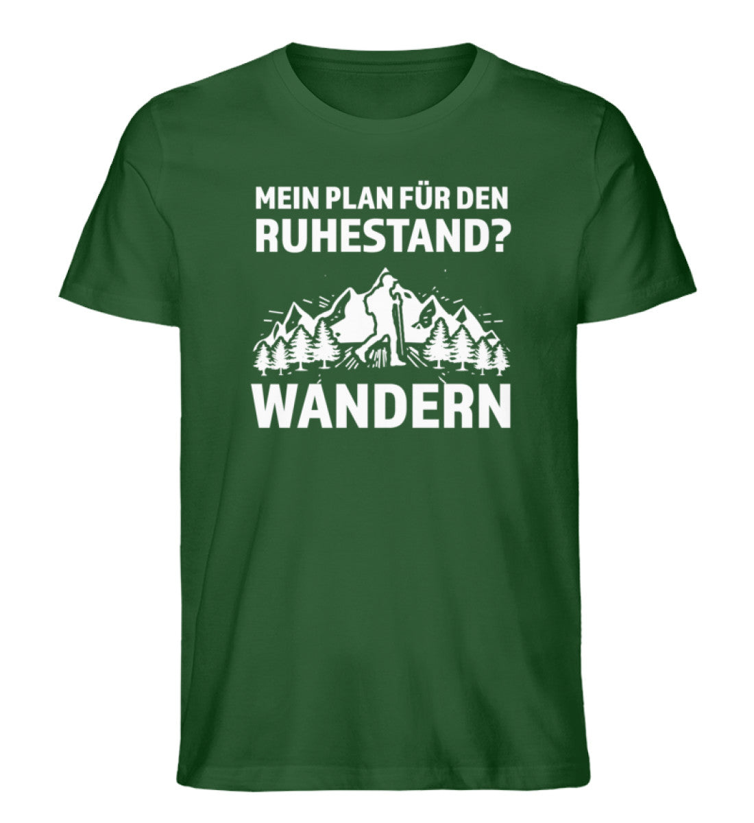 Plan für den Ruhestand - Wandern - Herren Organic T-Shirt wandern Dunkelgrün