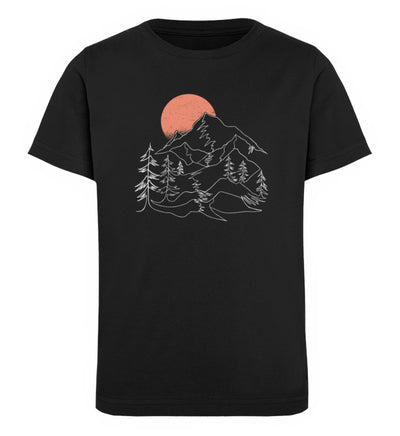 Berglandschaft - Kinder Premium Organic T-Shirt berge Schwarz