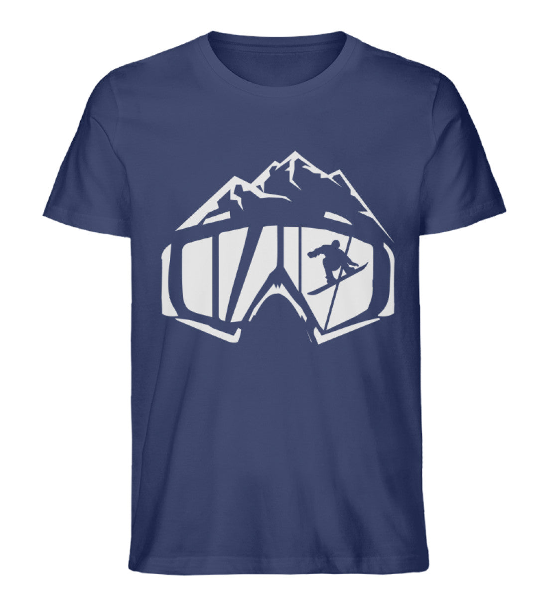 Snowboardbrille - Herren Organic T-Shirt snowboarden Navyblau