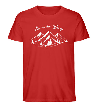 Ab in die Berge - Herren Organic T-Shirt berge wandern Rot