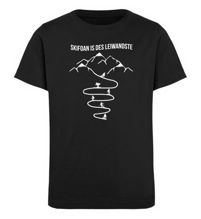 Skifoan is des leiwandste - Kinder Premium Organic T-Shirt Schwarz