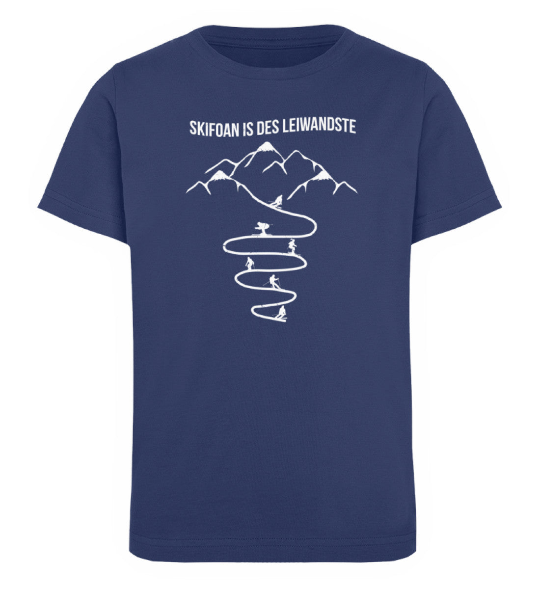 Skifoan is des leiwandste - Kinder Premium Organic T-Shirt Navyblau