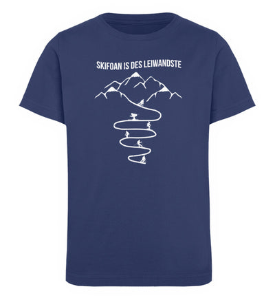 Skifoan is des leiwandste - Kinder Premium Organic T-Shirt Navyblau