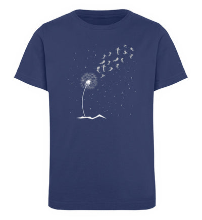 Ski Pusteblume - Kinder Premium Organic T-Shirt ski Navyblau