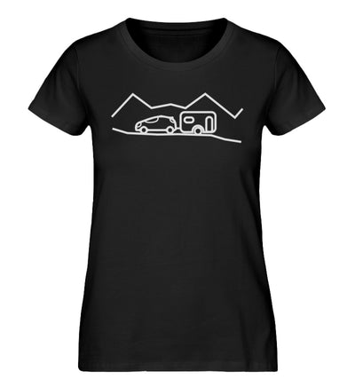 Campingausflug - Damen Organic T-Shirt camping Schwarz