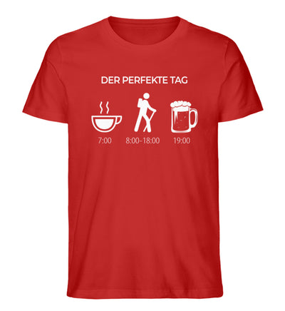 Der perfekte Tag - Herren Organic T-Shirt wandern Rot