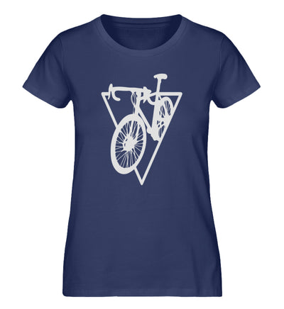 Fahrrad Geometrisch - Damen Organic T-Shirt fahrrad Navyblau