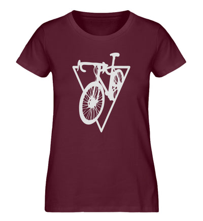 Fahrrad Geometrisch - Damen Organic T-Shirt fahrrad Weinrot