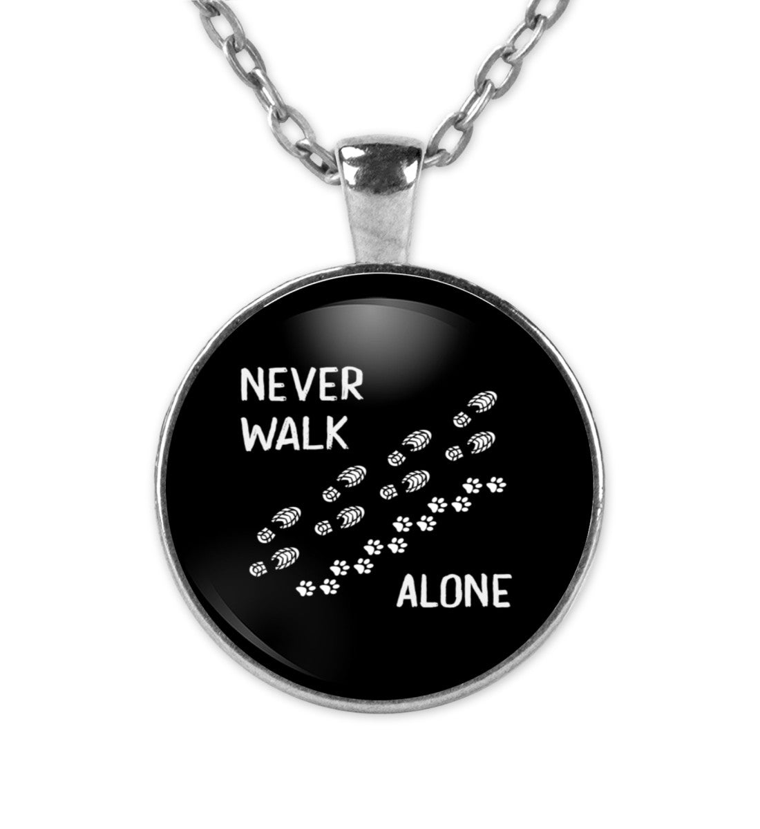 Never walk alone - Halskette mit Anhänger wandern Silber