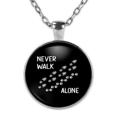 Never walk alone - Halskette mit Anhänger wandern Silber