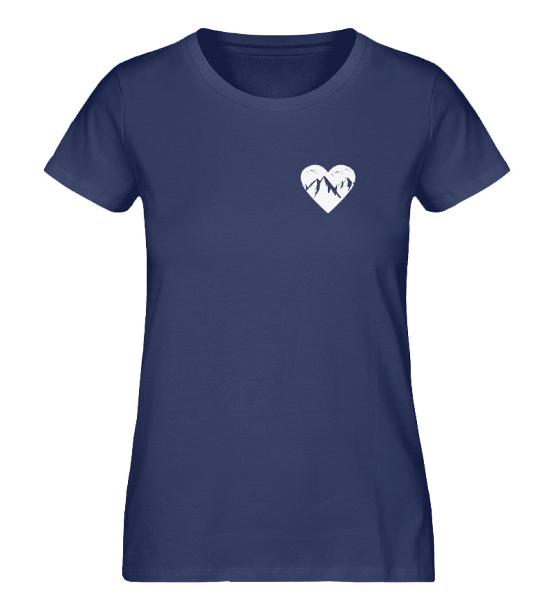 Herz für Berge - Damen Organic T-Shirt berge Navyblau