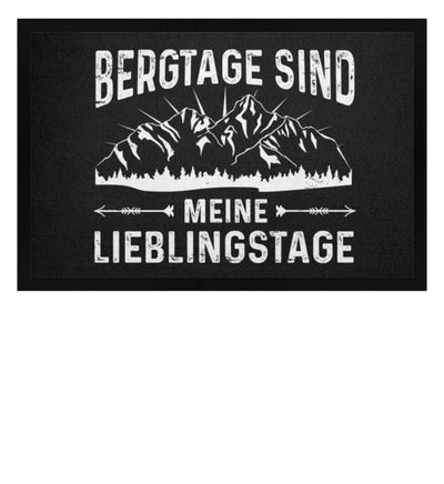 Bergtage - Lieblingstage - Fußmatte mit Gummirand berge wandern Schwarz