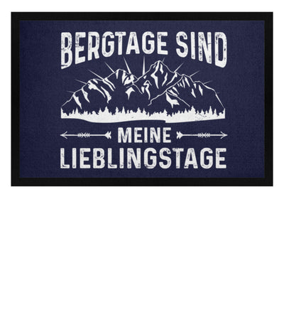Bergtage - Lieblingstage - Fußmatte mit Gummirand berge wandern Navy