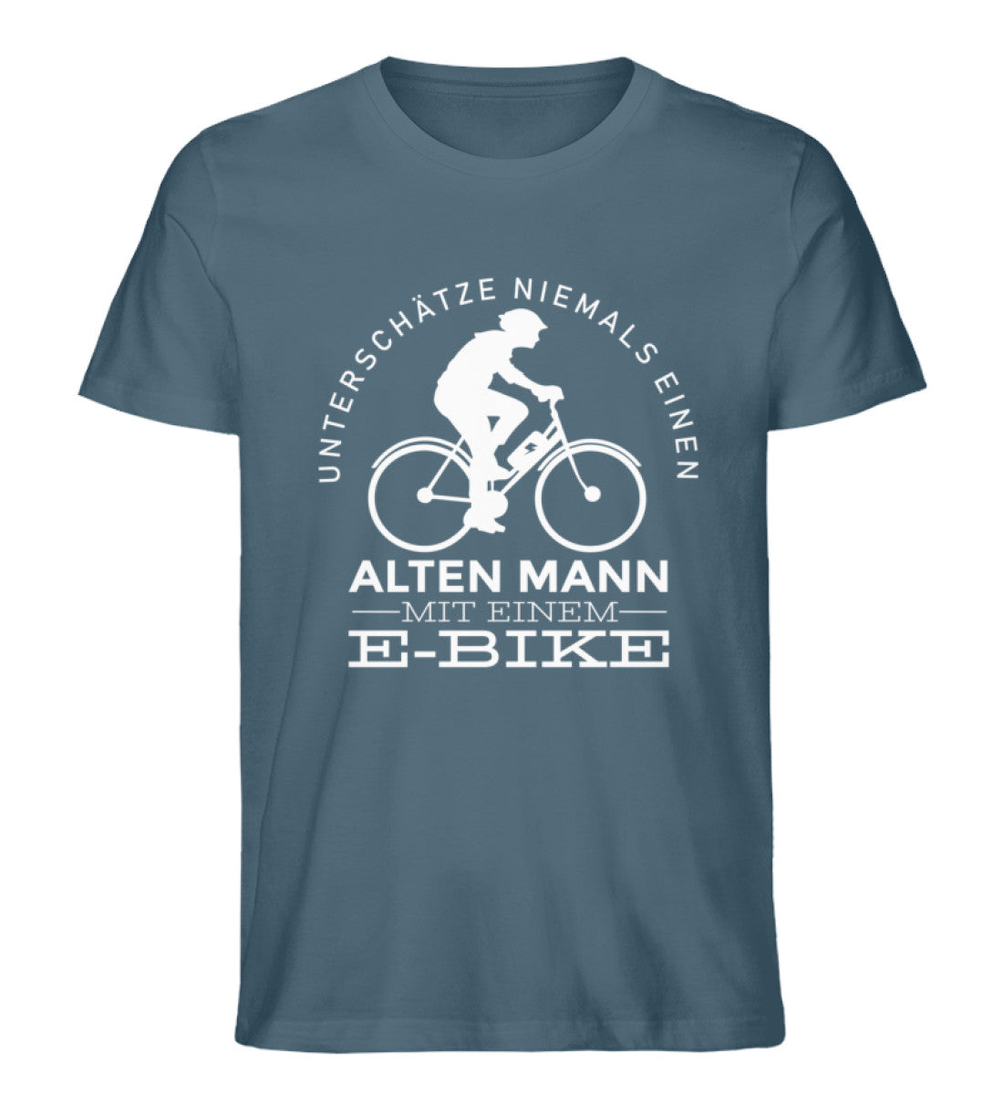 Alter Mann mit einem E-Bike - Herren Premium Organic T-Shirt e-bike Stargazer