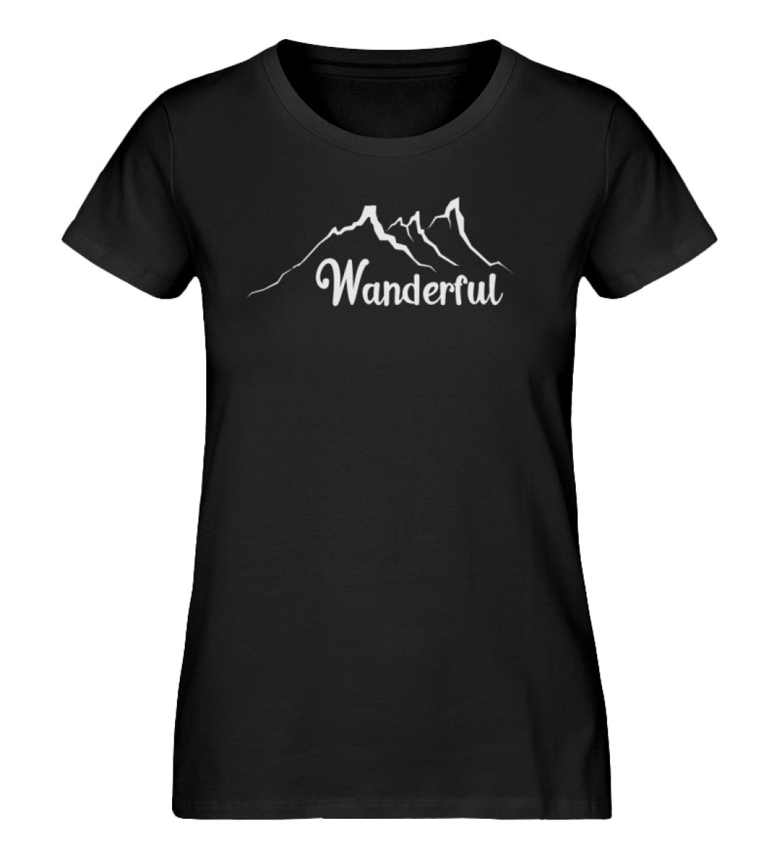 Wanderful - Damen Organic T-Shirt wandern Schwarz