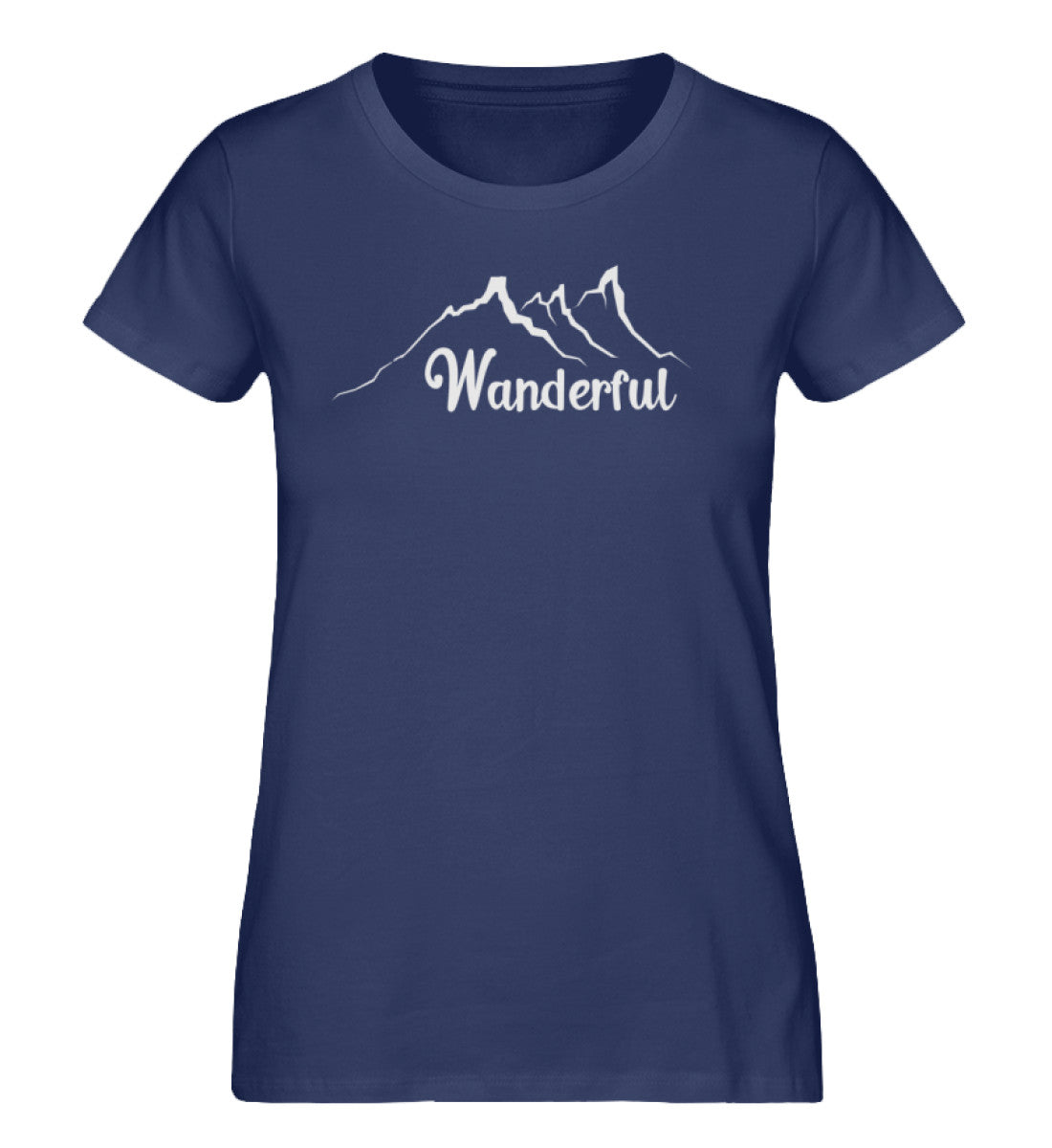 Wanderful - Damen Organic T-Shirt wandern Navyblau