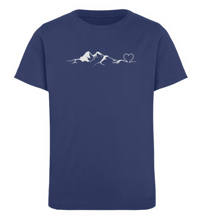 Bergverliebt - Kinder Premium Organic T-Shirt berge klettern wandern Navyblau