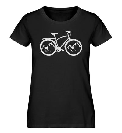 Bergräder - Damen Organic T-Shirt fahrrad mountainbike Schwarz