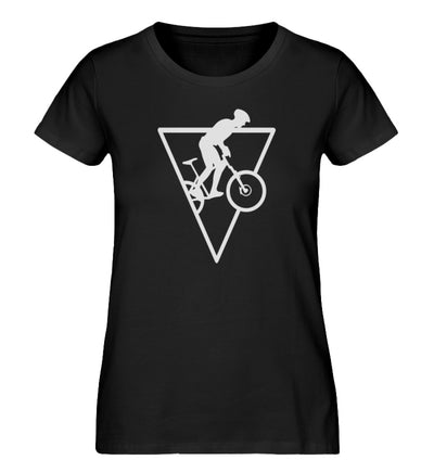 Radfahrer Geometrisch - Damen Organic T-Shirt fahrrad Schwarz