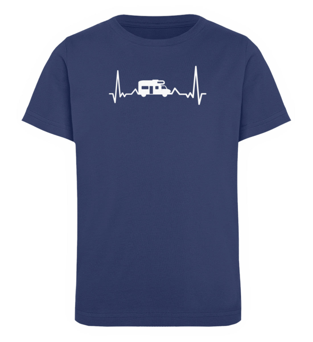 Herzschlag Camping - Kinder Premium Organic T-Shirt camping Navyblau