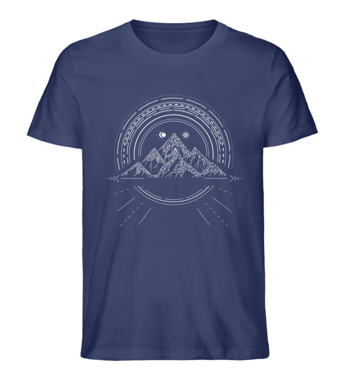 Bergreise Geometrisch - Herren Organic T-Shirt berge camping Navyblau