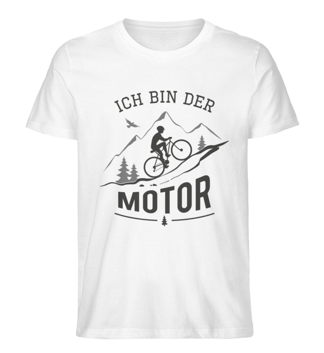 Ich bin der Motor - Herren Organic T-Shirt' mountainbike Weiß