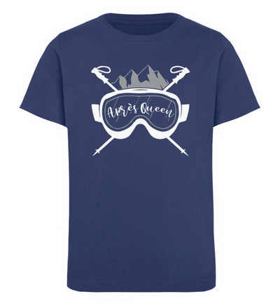 Après Queen - Kinder Premium Organic T-Shirt ski Navyblau