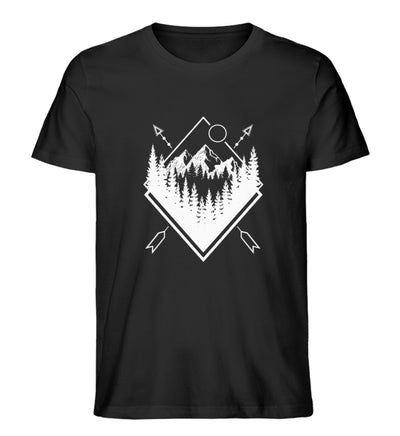 Berglandschaft Geometrisch - Herren Organic T-Shirt berge Schwarz