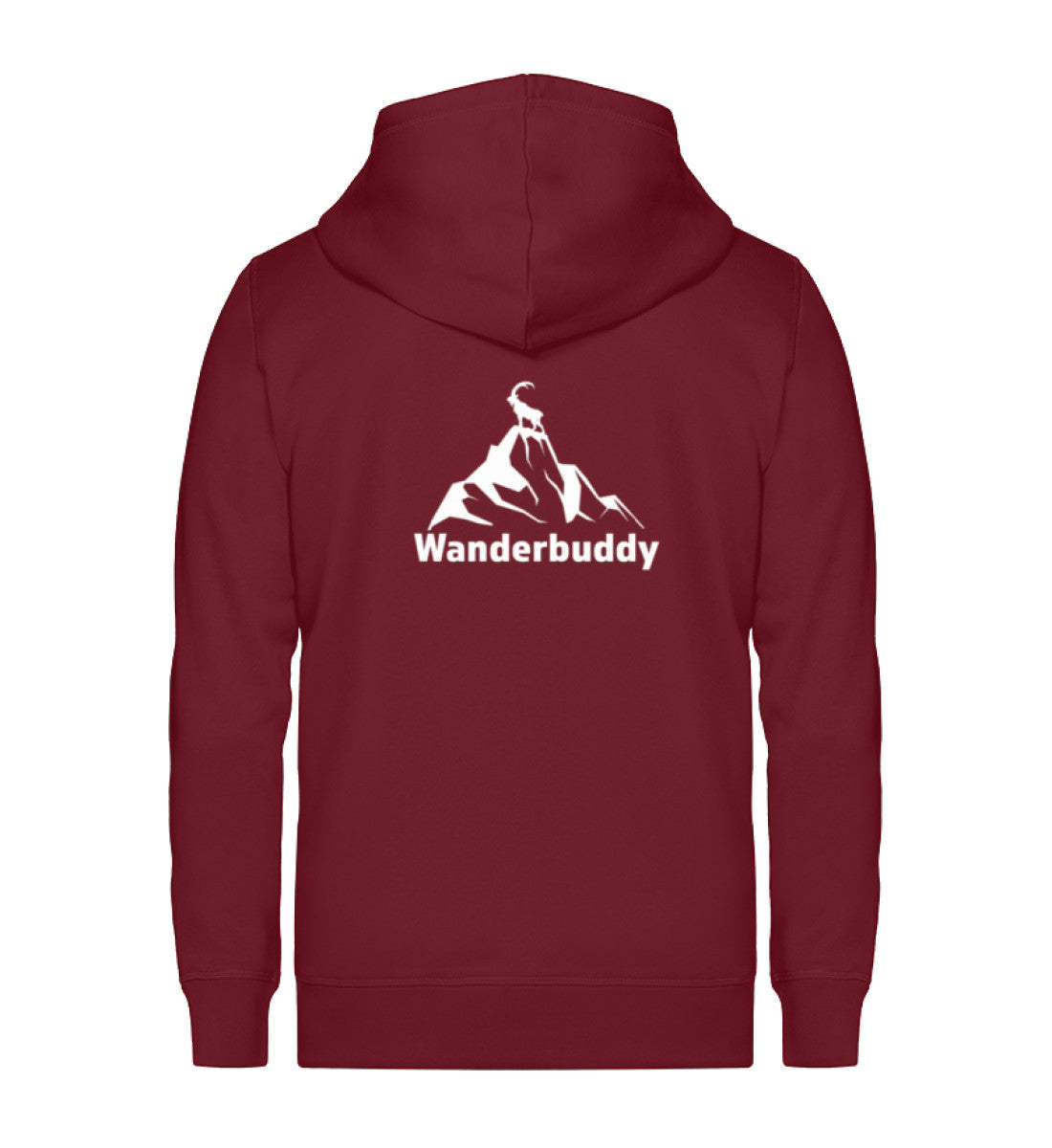 Wanderbuddy - Unisex Premium Organic Sweatjacke wandern Weinrot