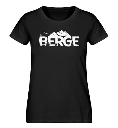 Berge - Damen Premium Organic T-Shirt berge Schwarz