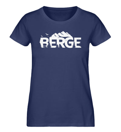 Berge - Damen Premium Organic T-Shirt berge Navyblau