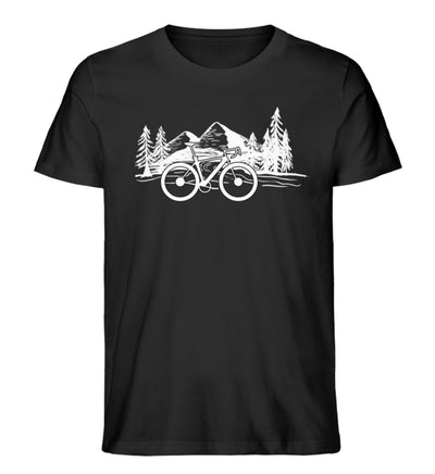 Fahrrad und Berge - Herren Premium Organic T-Shirt fahrrad mountainbike Schwarz