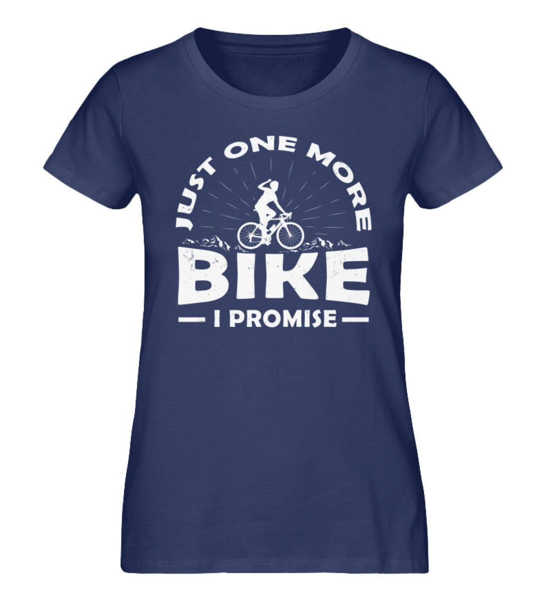 Just one more bike, i promise - Damen Organic T-Shirt fahrrad Navyblau
