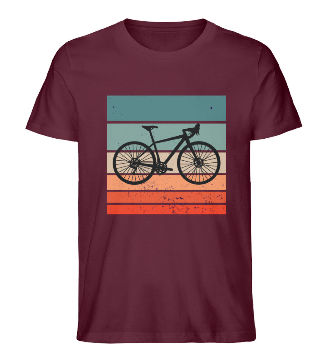 Vintage Fahrrad - Herren Premium Organic T-Shirt Weinrot