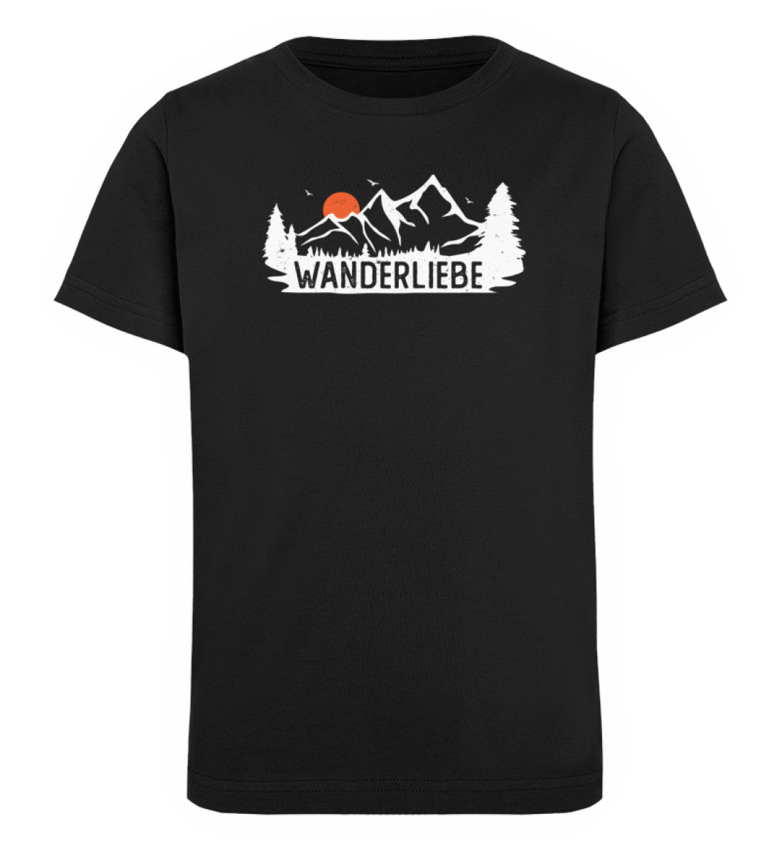 Wanderliebe, Berge und Sonne - Kinder Premium Organic T-Shirt Schwarz