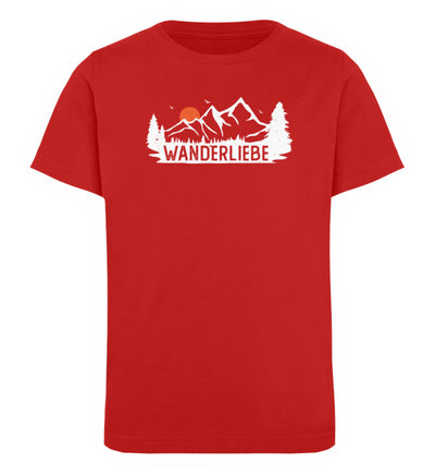 Wanderliebe, Berge und Sonne - Kinder Premium Organic T-Shirt Rot