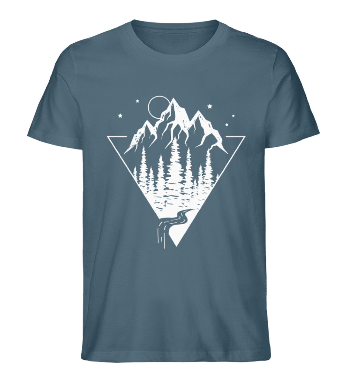 Berge Geometrisch - Herren Premium Organic T-Shirt berge wandern Stargazer