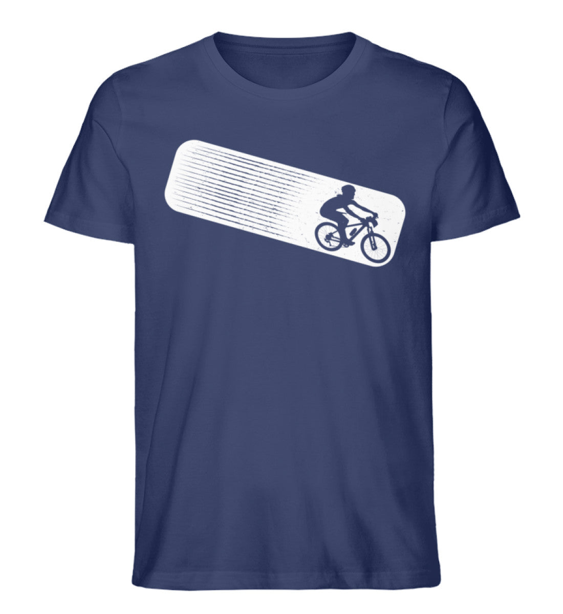 Vintage Radfahrer - Herren Organic T-Shirt fahrrad mountainbike Navyblau
