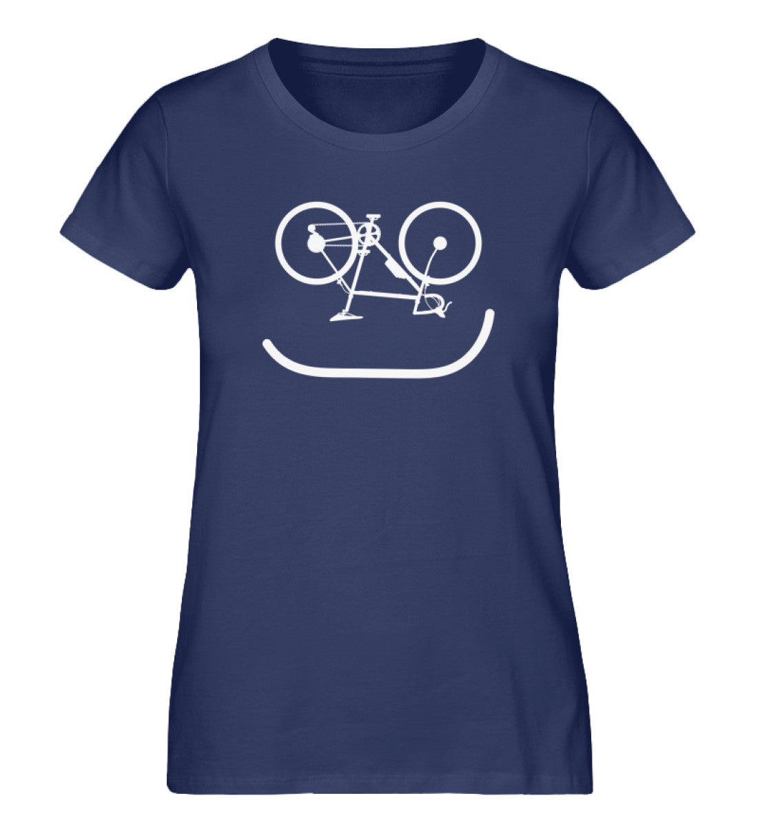Fahrrad Emoji - Damen Organic T-Shirt Navyblau