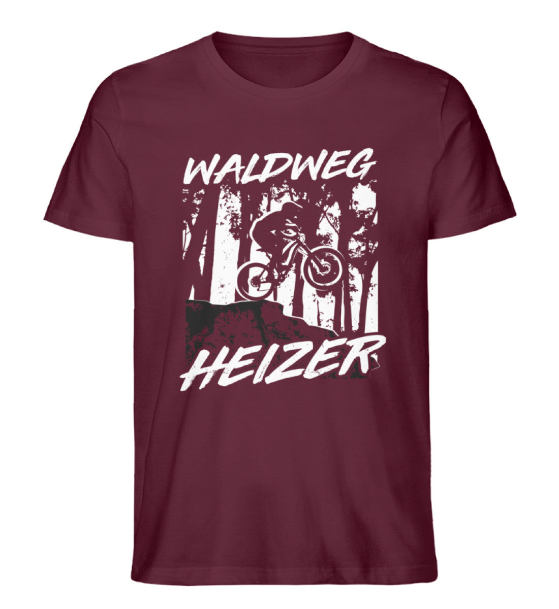 Waldweg Heizer - (F.W) - Herren Premium Organic T-Shirt fahrrad wandern Weinrot