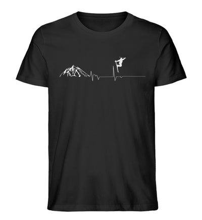 Herzschlag Skier - Herren Organic T-Shirt ski Schwarz