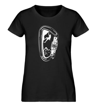 Bergsteigen - Damen Organic T-Shirt klettern Schwarz