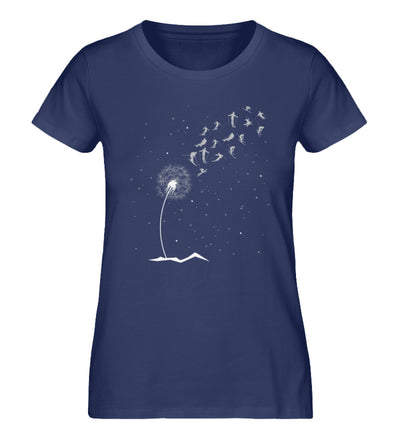 Ski Pusteblume - Damen Organic T-Shirt ' ski Navyblau