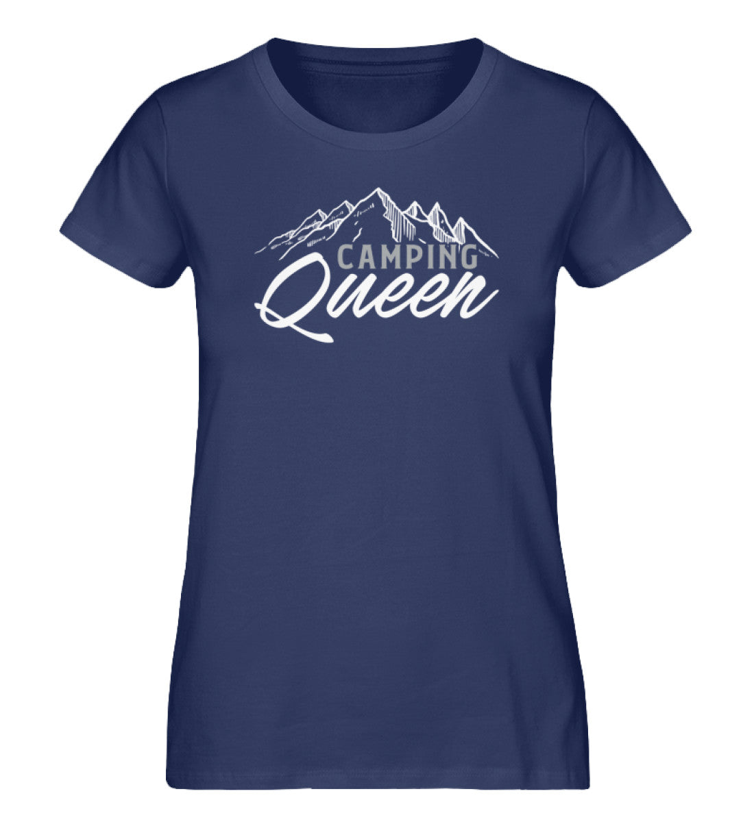 Camping Queen - Damen Premium Organic T-Shirt camping Navyblau