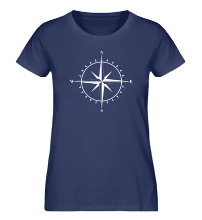 World Traveler - Damen Premium Organic T-Shirt camping Navyblau