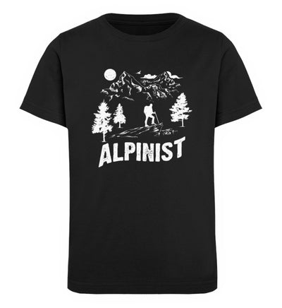 Alpinist. - Kinder Premium Organic T-Shirt berge wandern Schwarz