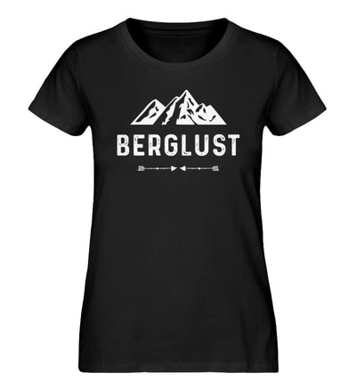 BERGLUST - Damen Premium Organic T-Shirt berge wandern Schwarz